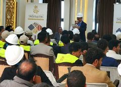 محاضرة هندسية تعريفية لمؤسسة الخامري في معرض إب الأول للبناء والتشييد