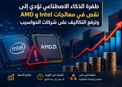 طفرة الذكاء الاصطناعي تؤدي إلى نقص في معالجات Intel وAMD وترفع التكاليف على شركات الحواسيب